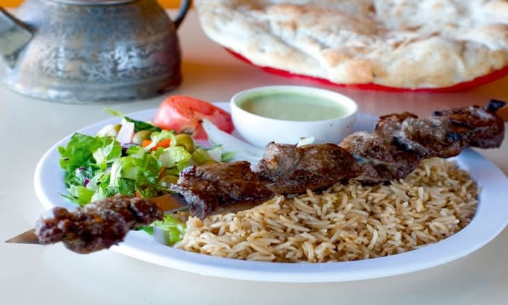 Lamb Kabob Side.