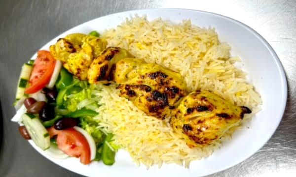 Chicken Saffron Kabob.